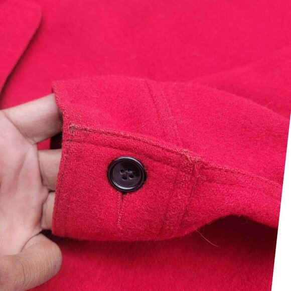 Vtg Filson Jacket Women 16 Red Scarlet Cruiser Wool Gorpcore Preppy Made USA - Picture 10 of 14